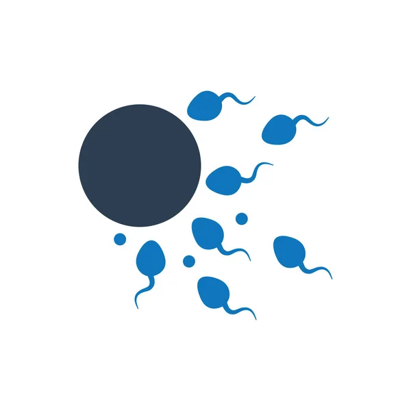 Sperma Ikon Vektor Illusztráció — Stock Vector