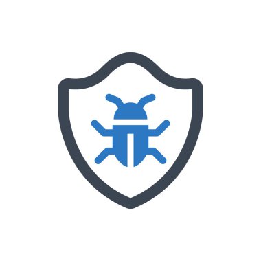 Antivirüs simgesi (Vektör çizimi)