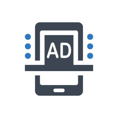 Açılan reklamlar simgesi (Vektör illüstrasyonu)