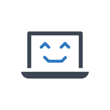 Güvenli dizüstü bilgisayar simgesi (Vektör illüstrasyonu)