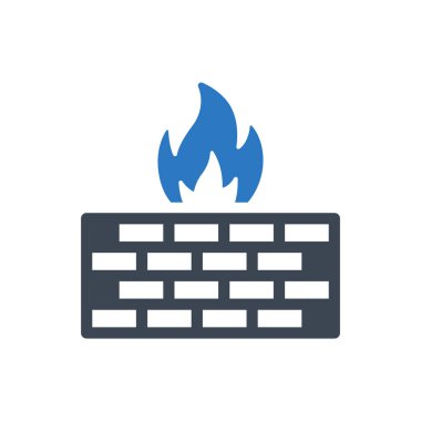 Firewall simgesi (Vektör illüstrasyonu)