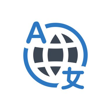 Dil çeviri simgesi (Vektör illüstrasyonu)