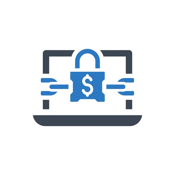 Icono Del Programa Ransomware Ilustración Vectorial — Vector de stock