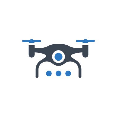 Drone simgesi (Vektör illüstrasyonu)