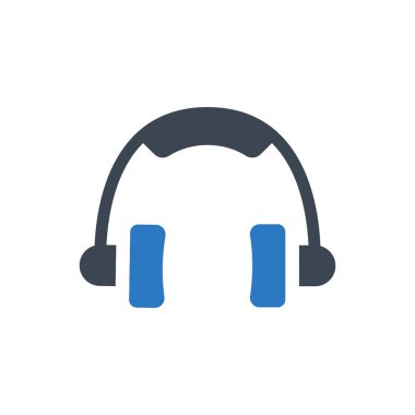 Kulaklık simgesi (Vektör illüstrasyonu)