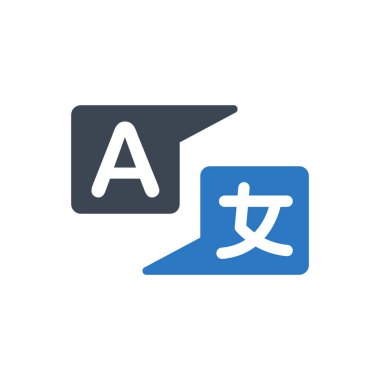 Dil çeviri simgesi (Vektör illüstrasyonu)