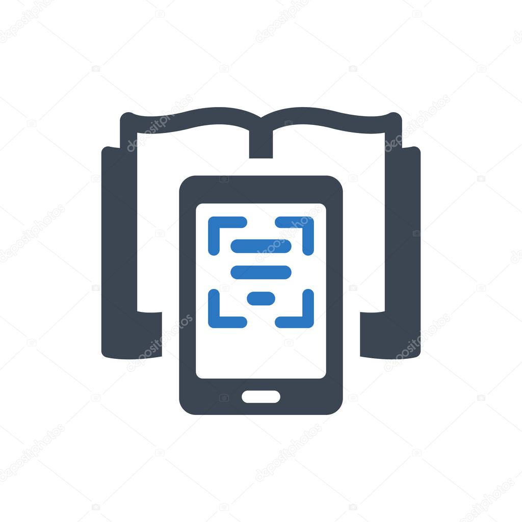 Optical character recognition icon (Vector illustration)