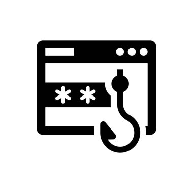 Şifre balıkçılığı ikonu. Vektör EPS dosyası.