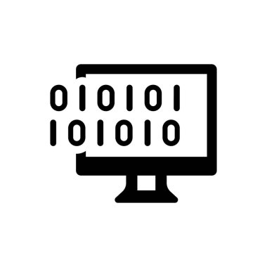 İkili şifreleme simgesi. Vektör EPS dosyası.