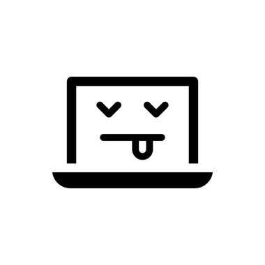 Laptop tehlike simgesinde. Vektör EPS dosyası.