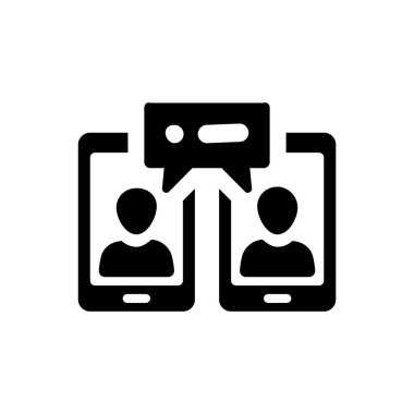 İnternetteki konferans ikonu. Vektör EPS dosyası.