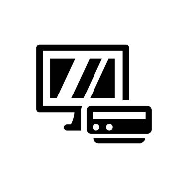 Mini bilgisayar simgesi. Vektör EPS dosyası.