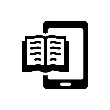 Mobil kitap simgesi. Vektör EPS dosyası.