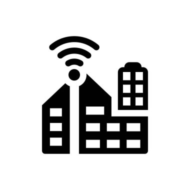 Akıllı şehir ikonu. Vektör EPS dosyası.