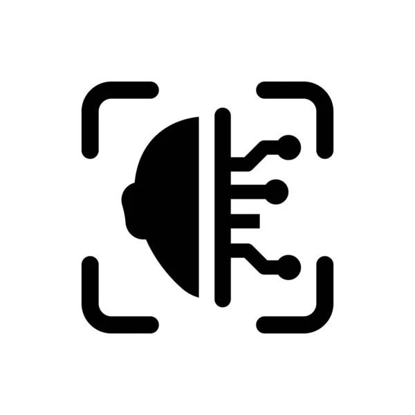 Icona Del Riconoscimento Facciale File Eps Vettoriale — Vettoriale Stock