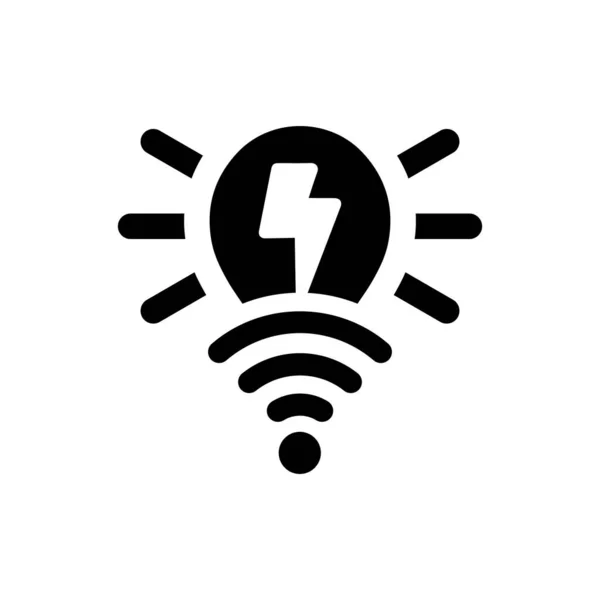 Smart Light Bulb Icon Vector Eps File — Stock Vector