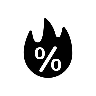 Kara Cuma indirim ikonu. Vektör EPS dosyası.