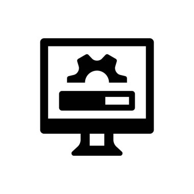 Yazılım kurulum simgesi. Vektör EPS dosyası.