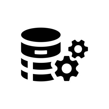 Veritabanı ayarı simgesi. Vektör EPS dosyası.