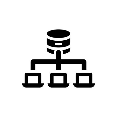 Veritabanı yapı simgesi. Vektör EPS dosyası.