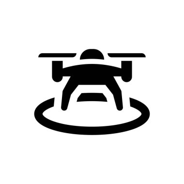 İHA iniş ikonu. Vektör EPS dosyası.