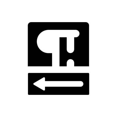 Metin sol yön biçimi simgesi. Vektör EPS dosyası.