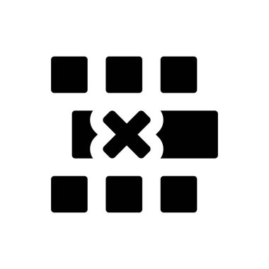 Satır simgesini kaldır. Vektör EPS dosyası.