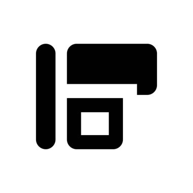 Nesneler yatay hizalama simgesinin solunda. Vektör EPS dosyası.