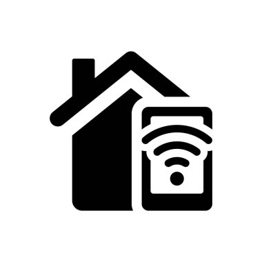 Akıllı ev mobil kontrol simgesi. Vektör EPS dosyası.