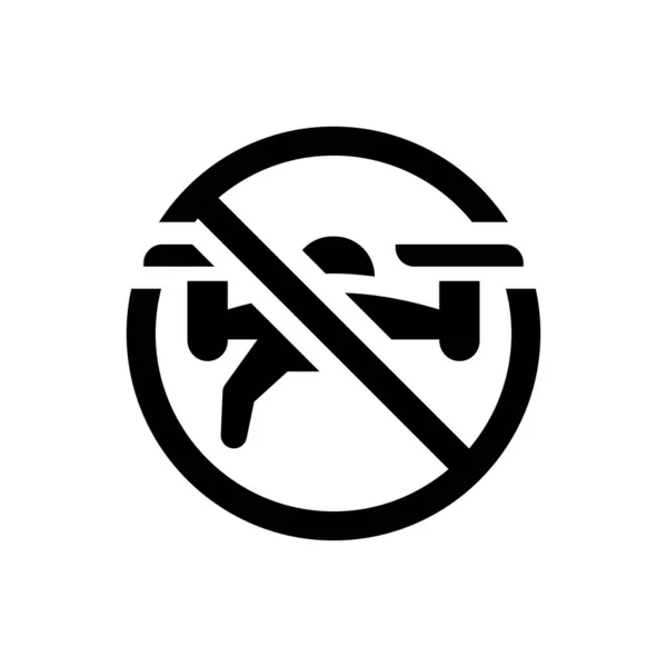 Icono Prohibido Por Drones Archivo Eps Vectorial — Vector de stock