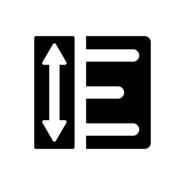 Icono Formato Espaciado Línea Archivo Eps Vectorial — Archivo Imágenes Vectoriales