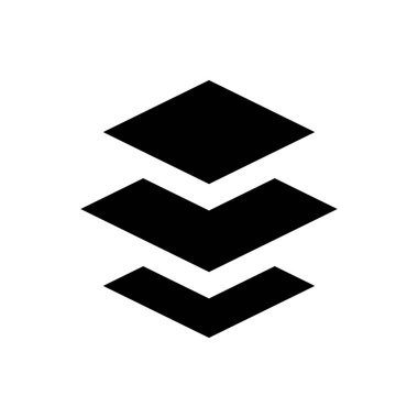 Beyaz arkaplanda katman simgesi