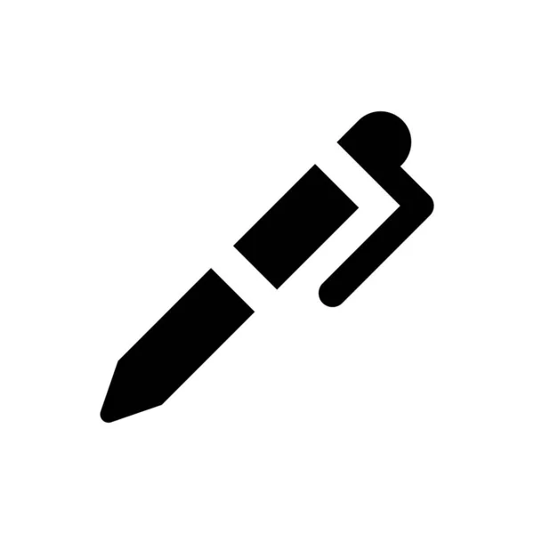 Icono Pluma Sobre Fondo Blanco — Vector de stock