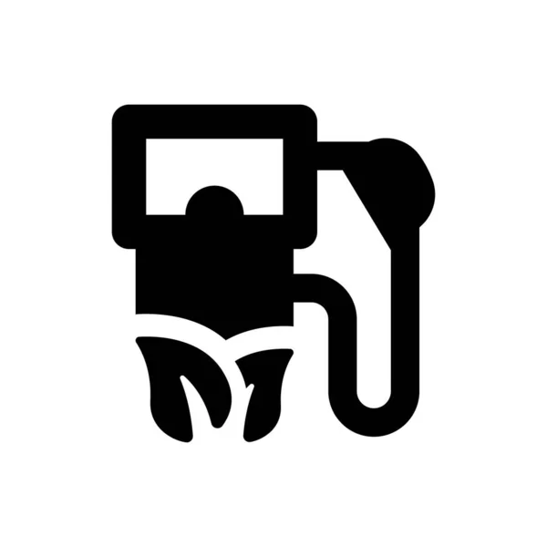 Eco Fuel Icon White Background — Stock Vector