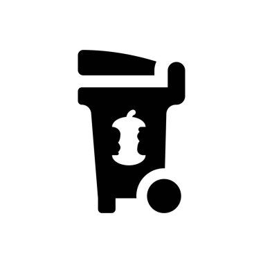 Beyaz arkaplanda çöp gübreleme simgesi