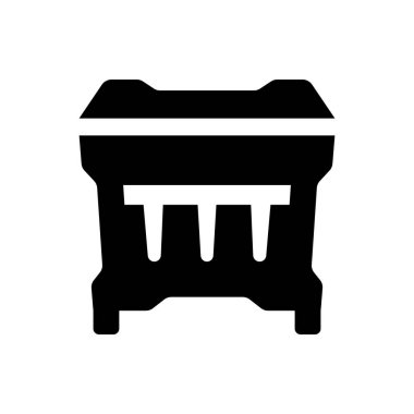 Beyaz arkaplanda çöp kutusu simgesi