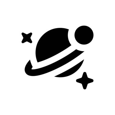 Beyaz arkaplanda gezegen simgesi