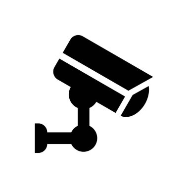 gözetim kamera simgesi beyaz arka plan üzerinde