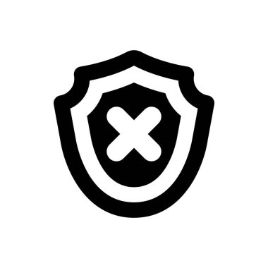 Güvenlik uyarı simgesi beyaz arka plan üzerinde