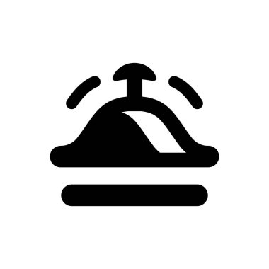 otel zil simgesini beyaz arka plan üzerinde