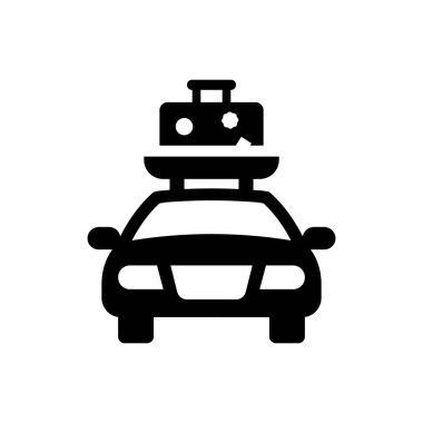 Beyaz arkaplanda yol gezisi simgesi