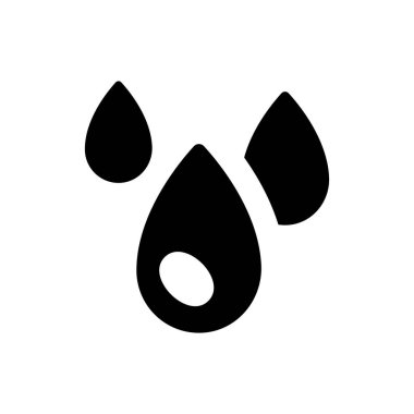 Beyaz arkaplanda yağmur damlası simgesi