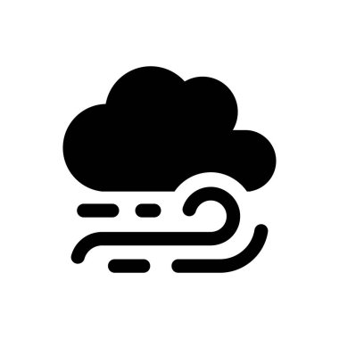 Beyaz arkaplanda rüzgar hava durumu simgesi