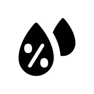 Beyaz arkaplanda nem yüzdesi simgesi