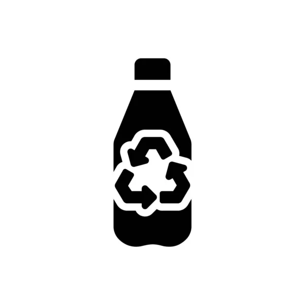 Plastic Recycle Icoon Witte Achtergrond — Stockvector