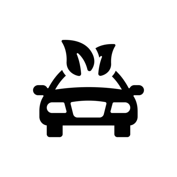 Иконка Электрического Автомобиля Белом Фоне — стоковый вектор