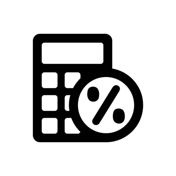 Calculer Taxe Icône Sur Fond Blanc — Image vectorielle