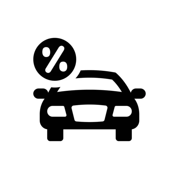 Auto Darlehen Symbol Auf Weißem Hintergrund — Stockvektor