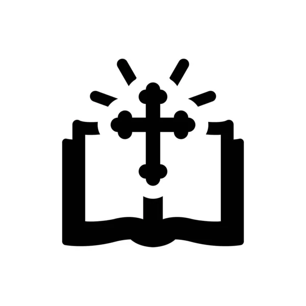 Bibel Religion Symbol Auf Weißem Hintergrund — Stockvektor