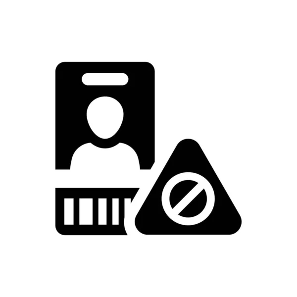 Acceso Denegado Icono Sobre Fondo Blanco — Vector de stock